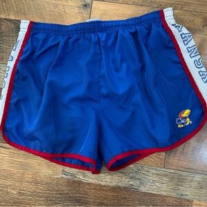 Colosseum Blue Athletic Shorts with Red Trim